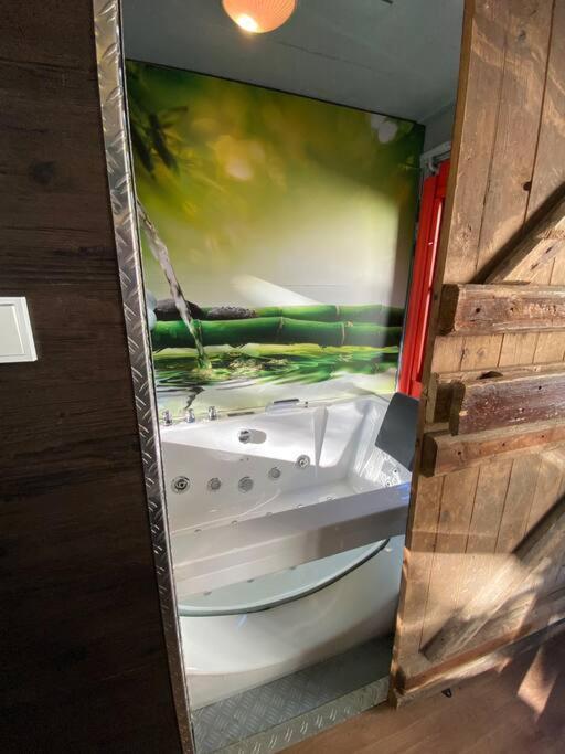 Villa Gleis 1, Eisenbahn Waggon Mit Whirlpool Und Ofen à Dahlem  Extérieur photo